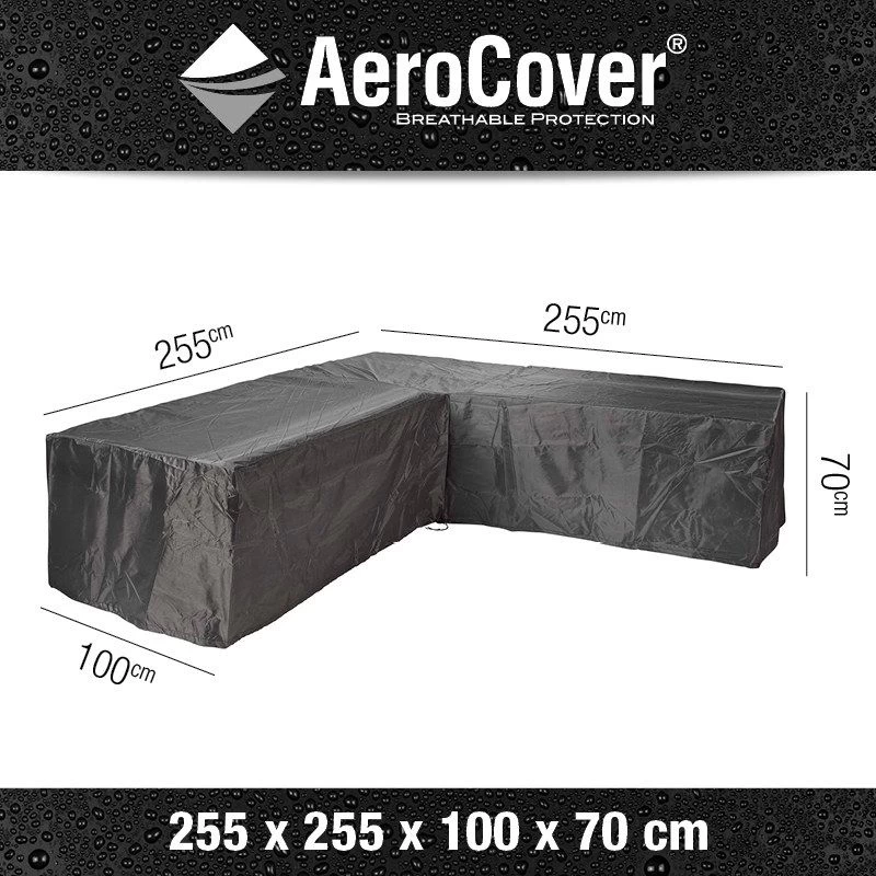 Aerocover Loungesethoes Hoek L-vorm 255x255x100x70 Cm 4 Aerocover Loungesethoes Hoek L-vorm 255x255x100x70 Cm - Afbeelding 2