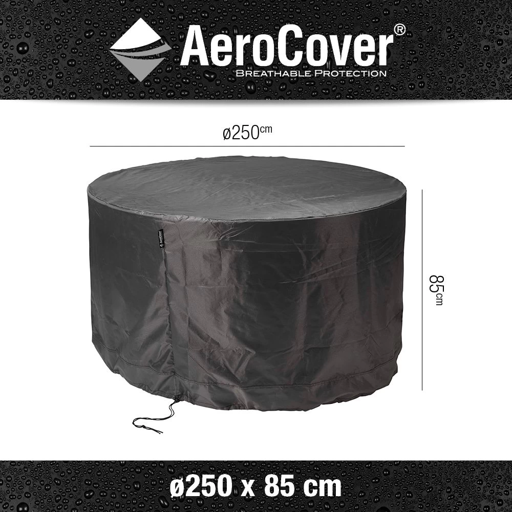 Aerocover Tuinmeubelhoes Ø250x85 Cm 4 Aerocover Tuinmeubelhoes Ø250x85 Cm - Afbeelding 2