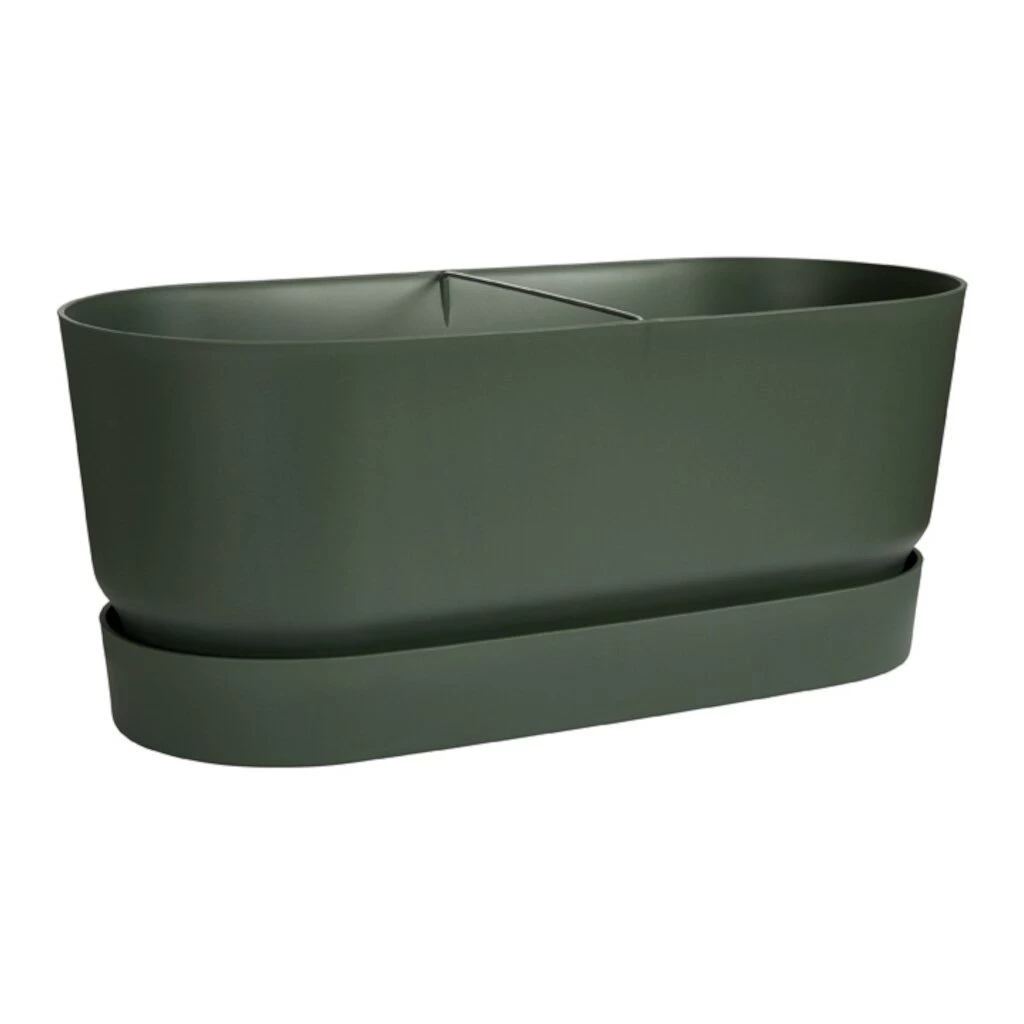 Elho Greenville Terrace Trough 60 Wheels Leaf Green 3 Elho Greenville Terrace Trough 60 Wheels Leaf Green