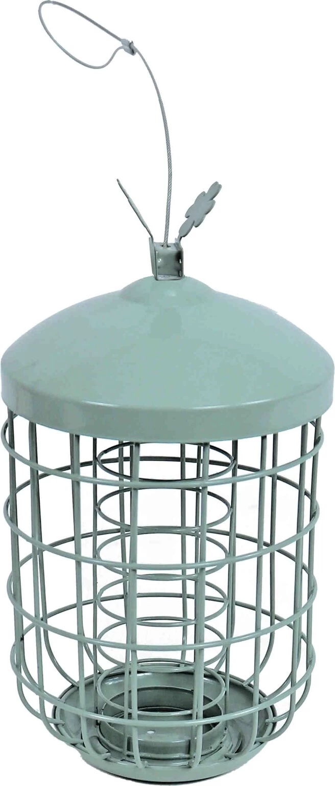 Gebr. De Boon Mezenbolhouder Metaal Klein Grijs / Groen 4 Gebr. De Boon Mezenbolhouder Metaal Klein Grijs / Groen - Afbeelding 2