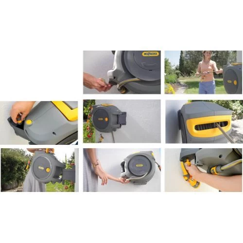 Hozelock Auto Reel Wandslangbox 20 Meter Grijs 5 Hozelock Auto Reel Wandslangbox 20 Meter Grijs - Afbeelding 3