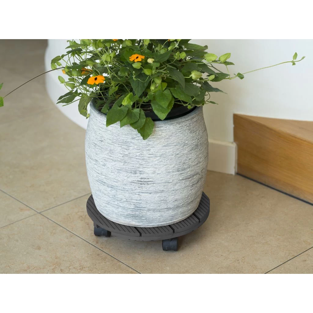 Nature Planttrolley Antraciet 30 Cm Rond 4 Nature Planttrolley Antraciet 30 Cm Rond - Afbeelding 2