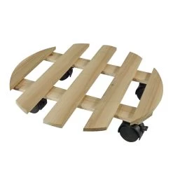 Nature Planttrolley Hout 35 Cm Rond
