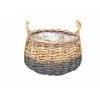 Van Der Leeden Rotan Mand 46 Cm Zwart / Bruin