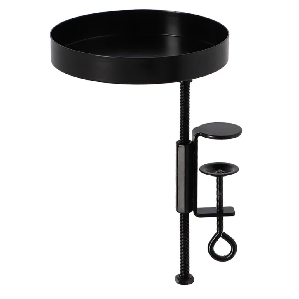 ESSCHERT DESIGN Vensterbankklem Met Plateau Zwart S 3 ESSCHERT DESIGN Vensterbankklem Met Plateau Zwart S