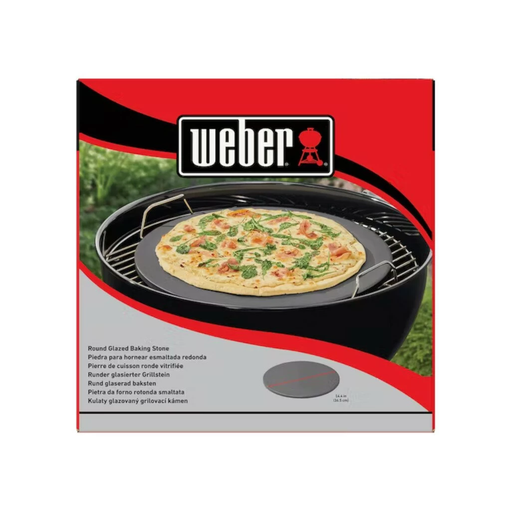 Weber Pizzasteen Geglazuurd Rond 36cm 3 Weber Pizzasteen Geglazuurd Rond 36cm